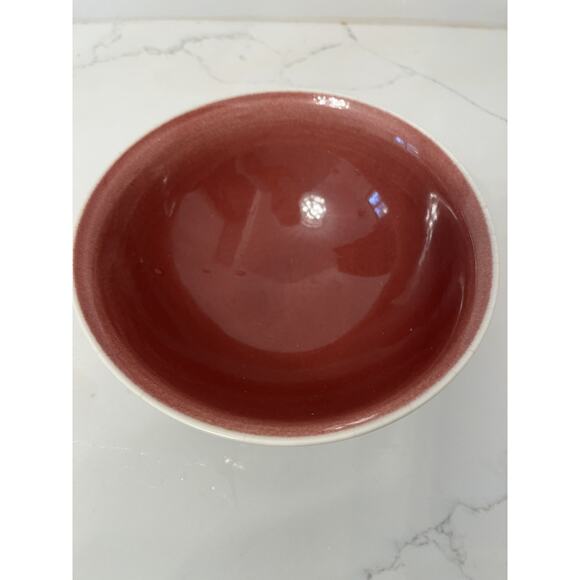 Studio Art Pottery Bowl Glazed Purple/Brown 7.5" Diameter - Picture 3 of 6